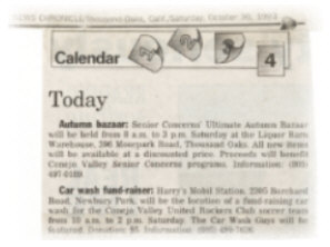 News Chonicle Community Calendar