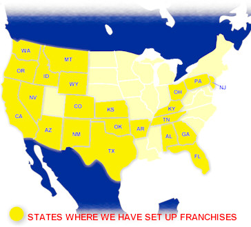 States we have set up franchises in.